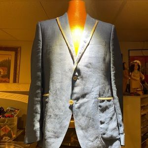 Royal Blue linen Blazer NWOT 42 Long